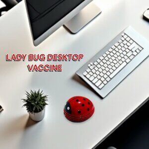 Mini Portable Cordless Lady Bug Tabletop Dust & Crumb Sweeper Desktop Vacuum